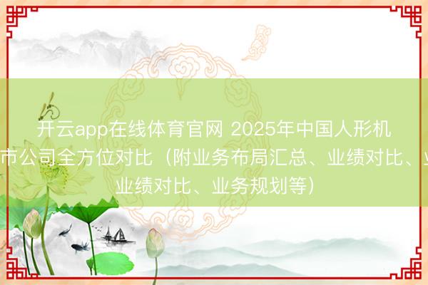 开云app在线体育官网 2025年中国人形机器人行业上市公司全方位对比（附业务布局汇总、业绩对比、业务规划等）