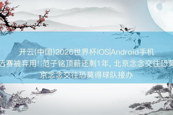 开云(中国)2026世界杯IOS|Android手机app下载 季后赛被弃用! 范子铭顶薪还剩1年, 北京念念交往恐莫得球队接办