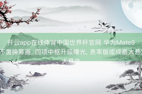 开云app在线体育中国世界杯官网 华为Mate90不啻换筹画, 四项中枢升级曝光, 表率版或成最大悬念