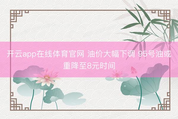 开云app在线体育官网 油价大幅下调 95号油或重降至8元时间