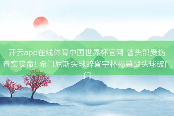 开云app在线体育中国世界杯官网 曾头部受伤着实丧命! 希门尼斯头球辞寰宇杯揭幕战头球破门
